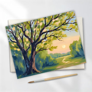 Carte Postale Peinture de paysage italien du citronnier