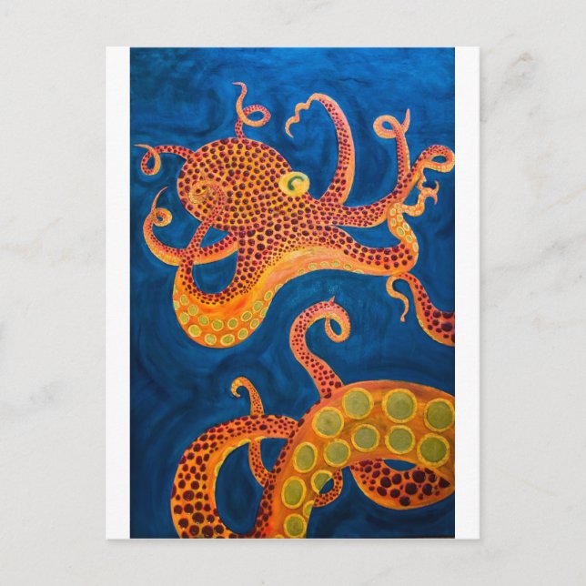 Carte Postale peinture de poulpe (Devant)