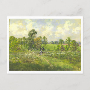 Carte Postale Peinture de prairie fleurie