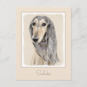 Carte Postale Peinture de Saluki (Faune) - Cute Original Chien A