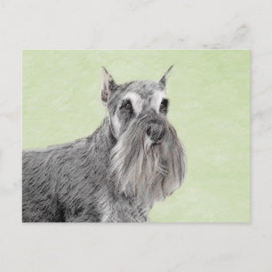 Carte Postale Peinture de Schnauzer (géant, standard) - Art cani