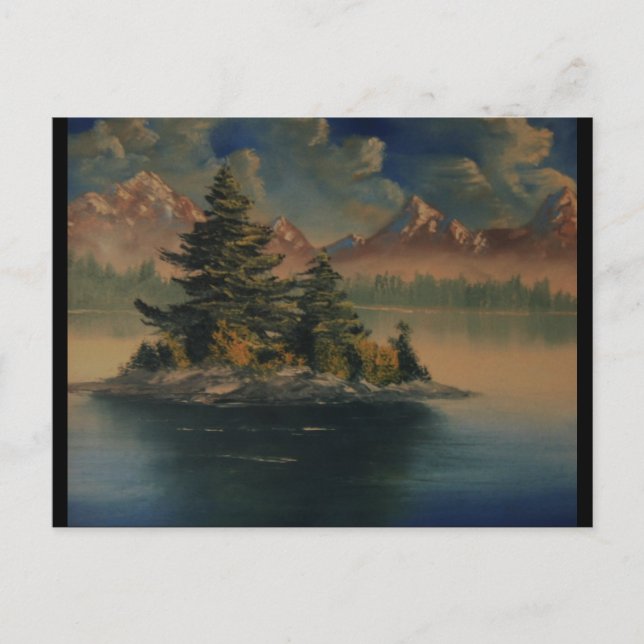Carte Postale Peinture de tranquillité à Lakeside (Devant)