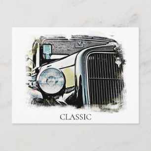 Carte Postale *~* Peinture de voiture ancienne vintage classique