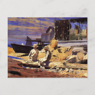 Carte Postale Peinture de Winslow Homer, En attente des bateaux