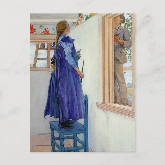 Carte Postale Peinture décorative Suzanne sur mur (Devant)