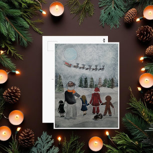 Carte Postale Peinture des amis de Festive par Alfred Fox Collec