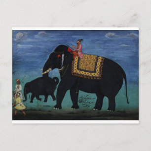 Carte Postale Peinture des éléphants