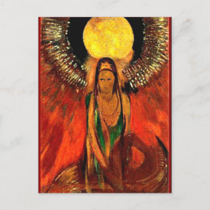 Carte Postale Peinture d'Odilon Redon, La flamme (déesse du feu)