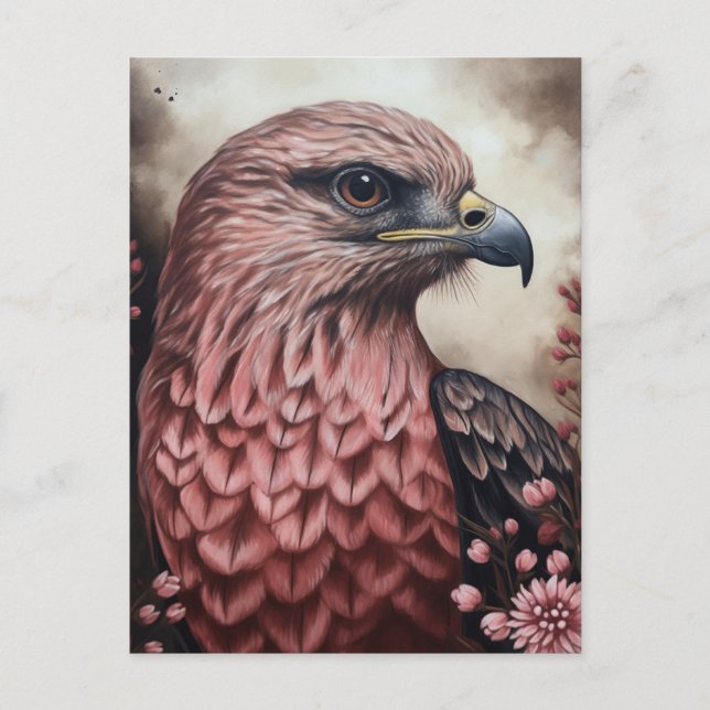 Carte Postale Peinture d'un faucon (Devant)