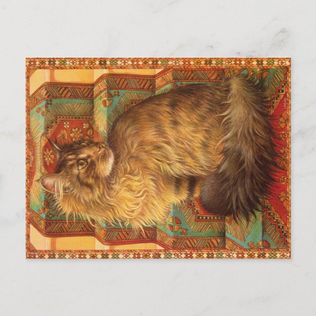 CARTE POSTALE PEINTURE EN CHAT (Devant)