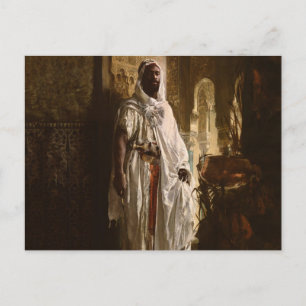 Carte Postale Peinture en chef maure africaine Portrait