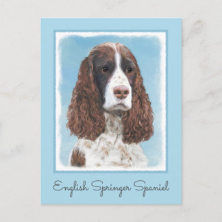 Carte Postale Peinture espagnole Springer anglaise Peinture orig