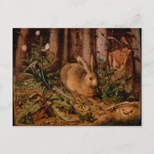 Carte Postale Peinture européenne pour l'année 2023 du lapin