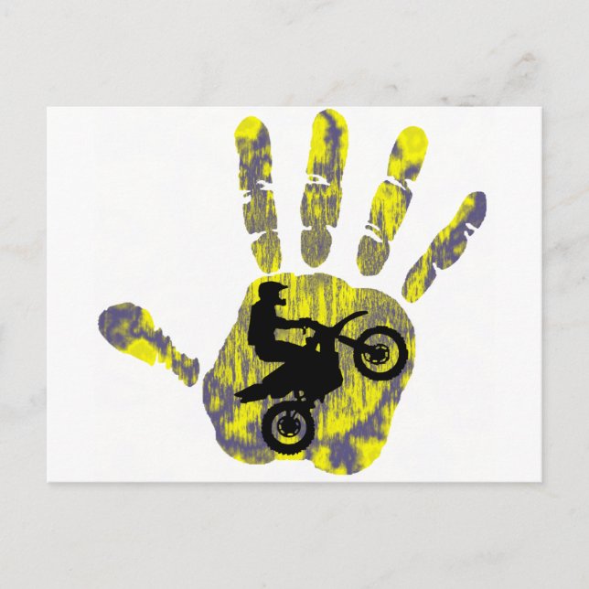 Carte Postale Peinture fraîche Moto (Devant)