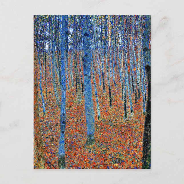 Carte Postale Peinture Gustav Klimt, Beech Grove I (Devant)