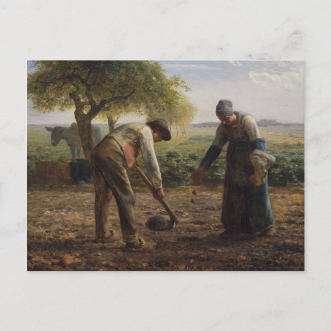 Carte Postale Peinture Jean Millet (Devant)