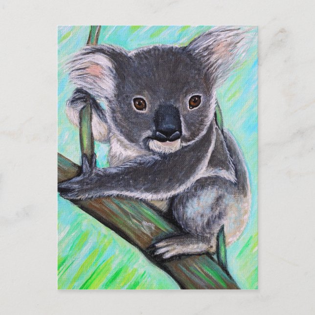 Carte Postale Peinture Koala (Devant)