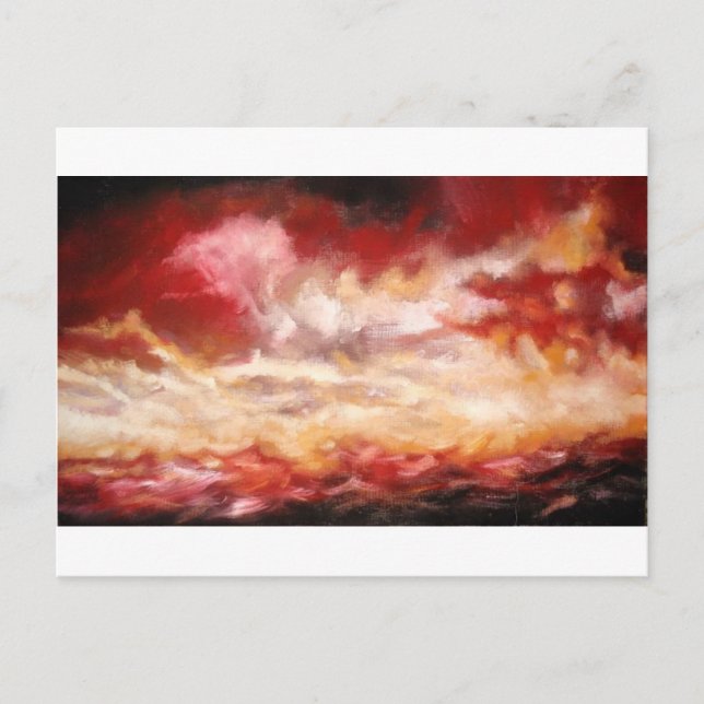 Carte Postale Peinture marine originale - Peinture d'art paysage (Devant)