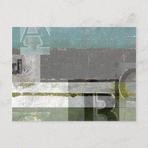 Carte Postale Peinture moderne avec lettres assorties