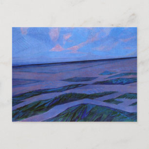 Carte Postale Peinture mondrienne, Paysage des dunes