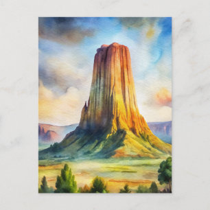 Carte Postale Peinture Monument National de la tour Devils