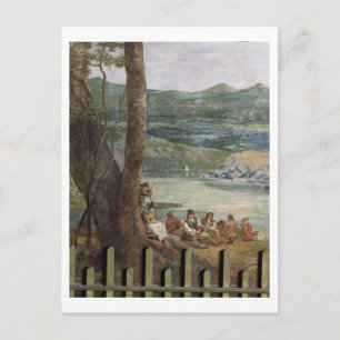 Carte Postale Peinture murale de Drakelowe Hall, nr. Burton on