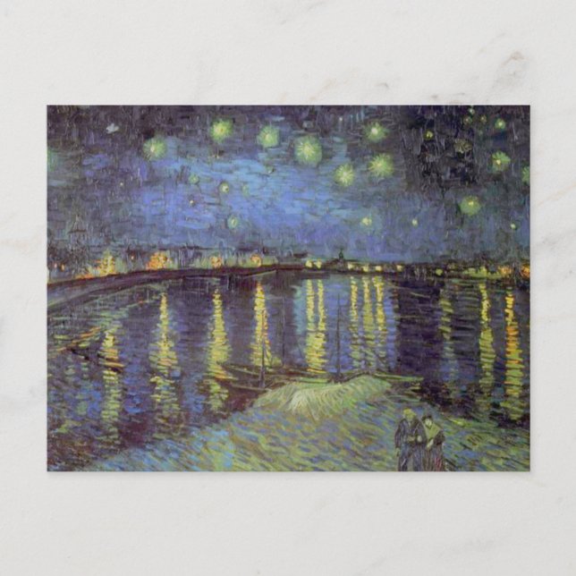 Carte Postale Peinture nocturne étoilée de Van Gogh (Devant)