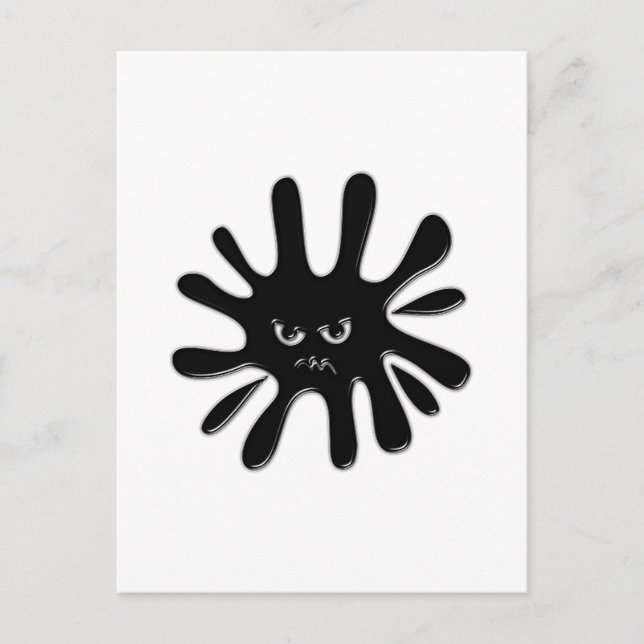 Carte Postale Peinture noire en colère (Devant)