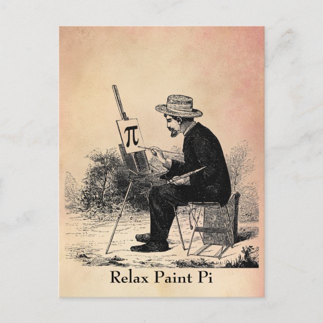 Carte Postale Peinture par numéro Pi (Devant)