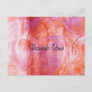 Carte Postale Peinture personnalisée Merci aquarelle