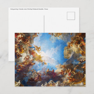Carte Postale Peinture plafond Hercules au Château de Versailles