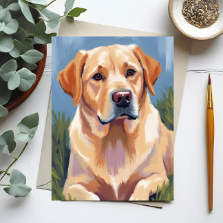 Carte Postale Peinture pour animaux de compagnie de chiens de la
