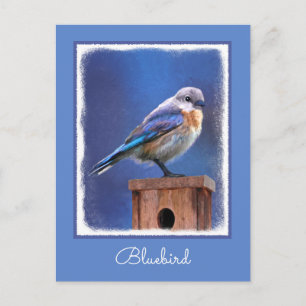 Carte Postale Peinture pour oiseaux bleus (femelle) - Art origin