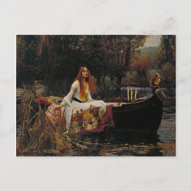 Carte Postale Peinture pré-Raphaélite de la dame de Shallot (Devant)