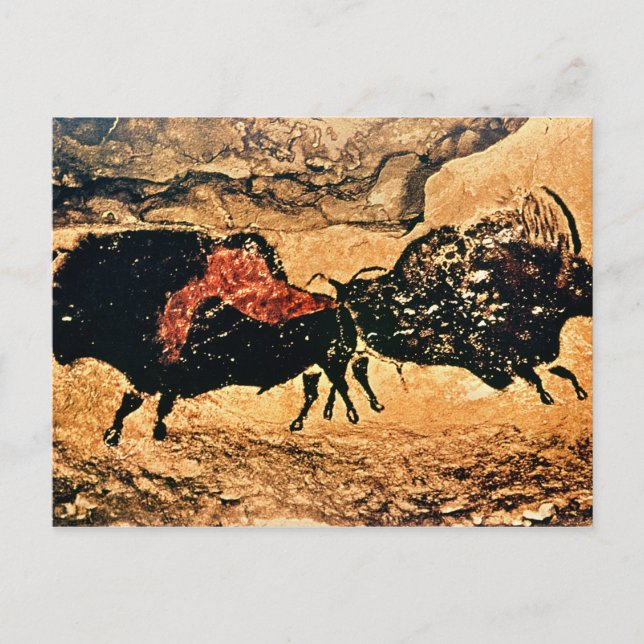 Carte Postale Peinture rocheuse de bison, c.17000 av. (Devant)