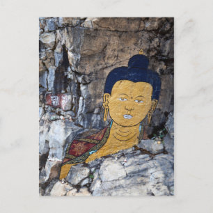 Carte Postale Peinture rock de Bouddha