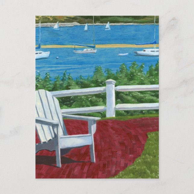Carte Postale Peinture sur chaise Adirondack (Devant)