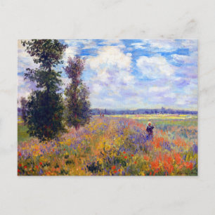 Carte Postale Peinture sur le champ de pavot par Claude Monet (1