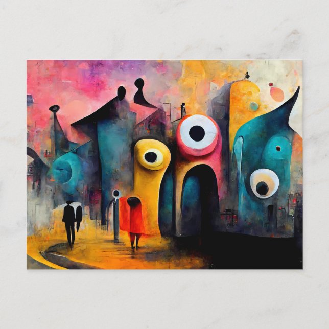 Carte Postale Peinture surréaliste inspirante (Devant)