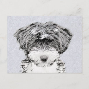 Carte Postale Peinture Tibétaine Terrier - Cute Original Chien A