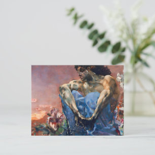 Carte Postale Peinture vintage de Demon assise par Mikhaïl Vrube