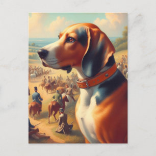 Carte Postale Peinture vintage pour chien de collection