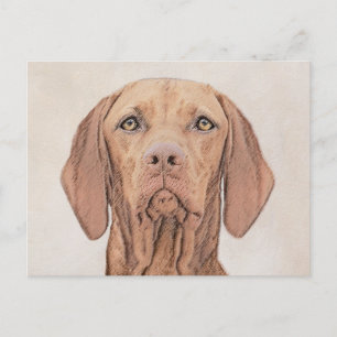 Carte Postale Peinture Vizsla - Joli art original chien
