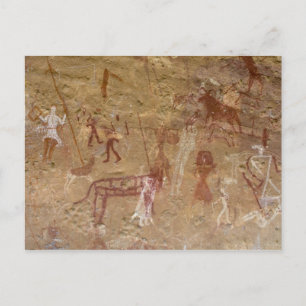 Carte Postale Peintures rupestres préhistoriques, Akakus, Sahara