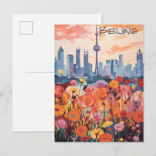 Carte Postale Pékin Chine Ville de voyage esthétique