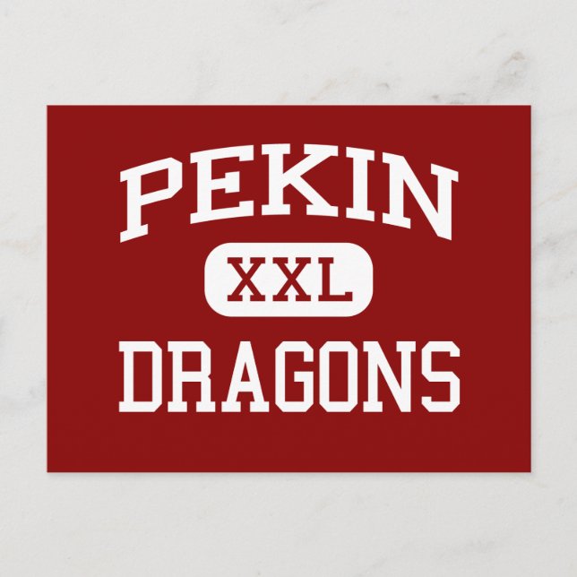 Carte Postale Pekin - Dragons - Communauté - Pekin Illinois (Devant)