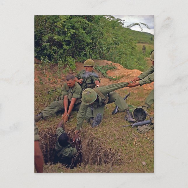 Carte Postale Peloton d'infanterie dans l'opération Guerre de l' (Devant)