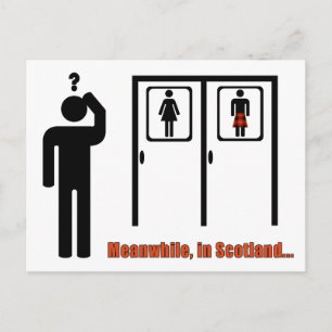 Carte Postale Pendant ce temps, en Ecosse drôle de plaisanterie 