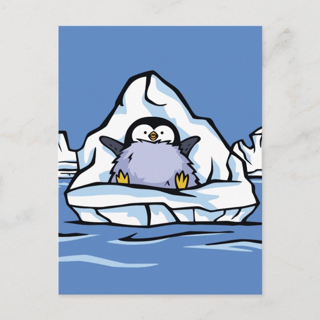Carte postale Penguin Chick Iceberg (Devant)