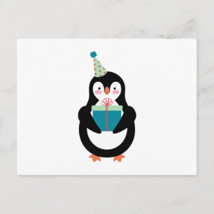 Carte Postale Penguin d'anniversaire